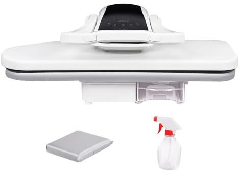 26 Inch Intelligent Steam Press, Digital Steam Press with Multiple Fabric Settings and Steam Burst Function, 1600W Iron Press Clothes Press Machine, 194-392 ℉ Temp Settings (White, 26 Inch)