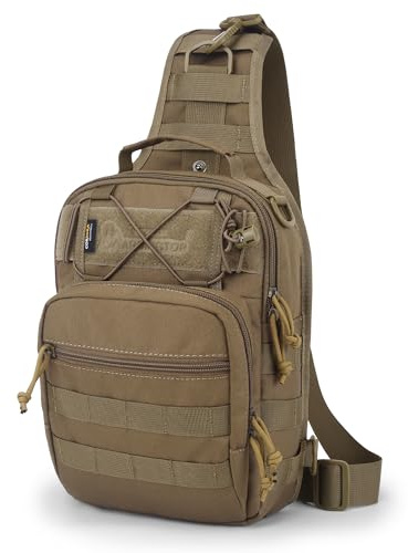Mardingtop Taktisch Brusttasche Herren Military Schultertasche Crossbody Bag Umhängetasche für Outdoor Wandern Reise,Schultertasche aus Curdura-Stoff mit YKK-Reißverschluss