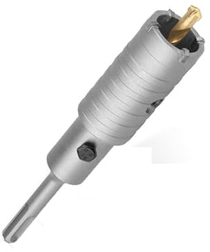 Bohrkronen Kernbohrer 30mm, Kernbohrkrone mit SDS Plus-Adapter für Beton, Vollziegel, Hohlziegel, Mauerwerk und Kalksandstein