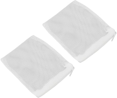 Phefop Aquarium Filter Media Bags, 10Pcs Fine Mesh Nylon Fish Tank Filter Bags with Safety Zipper Closure, for Activated Carbon Peat Fiber Ceramic Rings Salt Water