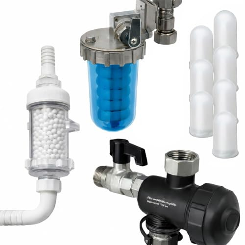 Kit Salva Caldaia a Condensazione con Defangatore Magnetico, Dosatore Polifosfati per Caldaia, con 7 Cartuccie di Ricarica Polifosfati - Protegge l'Impianto da Ruggine, Ferro, Sabbia, Calcare
