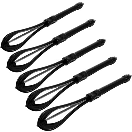 jojofuny Set de 5 Fouets en Plastique pour Coloration Cheveux, Design Multifonctionnel, pour Professionnels en Salons de Coiffure, Facilite la Précision Réutilisable