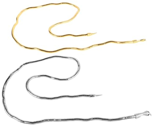 2 Pièces Collier Tête Serpent Ajustable en Alliage