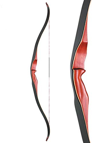 Set RAGIM Black Bear, 58 Zoll, 25–60 lbs, Recurvebogen (45 lbs, Rechts) | ergonomischer One-Piece Recurvebogen