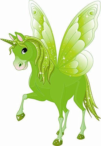 U24 Aufkleber Einhorn Fee grün Autoaufkleber Sticker