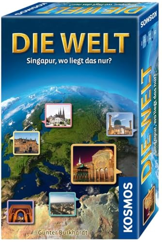 KOSMOS 711184 Die Welt, Das Mitbringspiel für 2-4 Personen ab 10 Jahre, Weltreise Spiel, Europa Spiel, Reise um die Welt, Reisespiel
