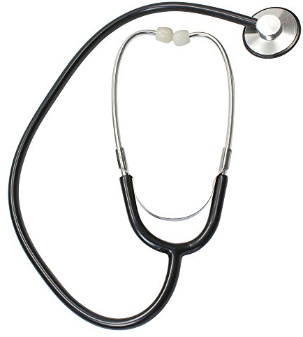 Flachkopf Stethoskop, Med-Comfort, schwarz, 1 Stück - Hochwertiges Stethoskop für Ärzte und Krankenschwestern