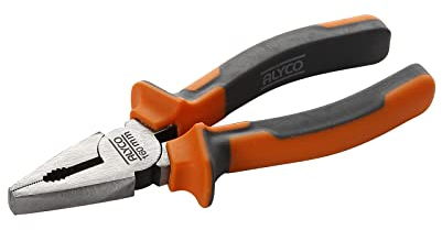 Alyco 170516 170516-Alicates Universal HR DIN 5746 Acero CR-V Mango bimaterial, Nero, 160 mm