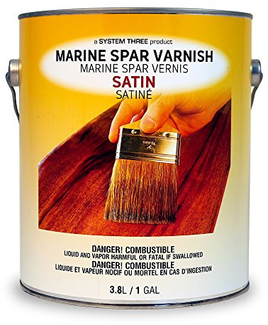 System Three Marine Spar Varnish, Satin, 1 Gallon Can