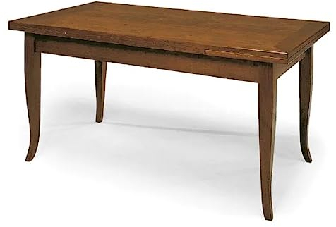 KONTE.DESIGN Tavolo SANTO SPIRITO Allungabile in legno nobilitato stile arte povera, finitura noce, 120 x 80/200 x 80 cm