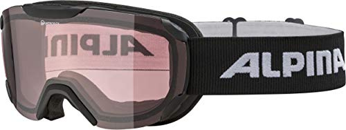 Alpina Sports Thaynes Q Skibrille Kunststoff/Polycarbonat Schwarz 100% UV-Schutz, A7097 0 35