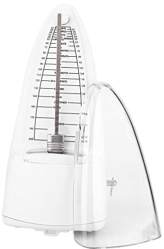 Dilwe Metronom, Mechanisches Metronom für Gitarre, Klavier, Trommel & mehr - Weiß