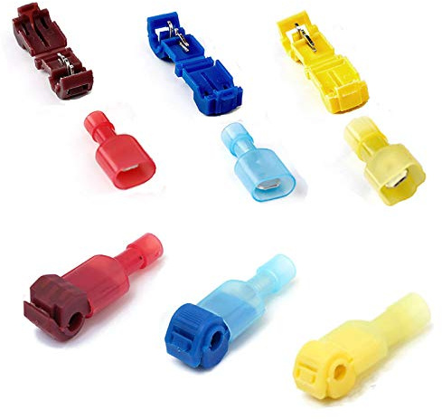 Quick Splice Elektrische Kabelschuhe und T-Tap Nylon voll isolierte Steckverbinder-Set, 60 Stück