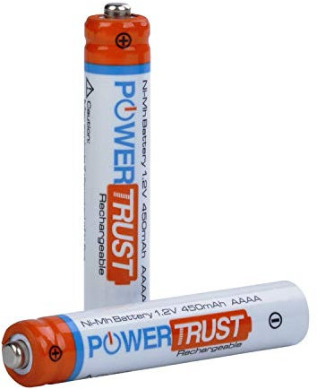 PowerTrust AAAA Battery for Surface Pen, Rechargeable AAAA Battery for Active Stylus LED Flashlight and More Devices (2)