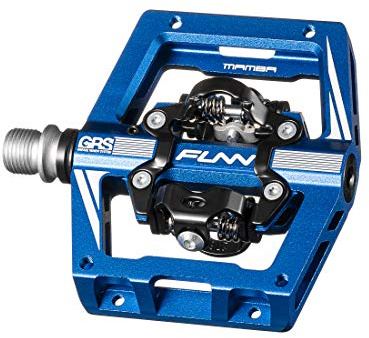 Funn Mamba S MTB Clipless Pedale, doppelseitige klick-Kompaktplattform-Mountainbike-Pedale, kompatibel mit SPD Cleats, 9/16-Zoll CrMo-Achse Fahrradpedale (Blau)