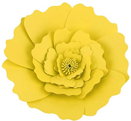 Seidenpapier-Blumen, DIY schöne Papierblume für Hochzeits-Geburtstags-Wand-Party-Dekoration(15.74inch -Gelb)