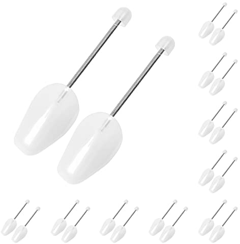 Ahberxig 10 Pairs Plastic Shoe Trees for Men (White)