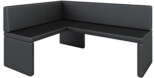 Eckbank Akiko Corner Bench - Eckbankgruppe für Ihrem Esszimmer, Küche modern, Sitzecke, Essecke. Perfekt für Küche, Büro und Rezeption. Solide und Starke Verarbeitung. (Soft 11, 128x168cm Links)