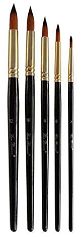 5 Stück Nylon Pinsel Nylonhaar Künstler Acrylpinsel für Acryl Aquarell Ölgemälde