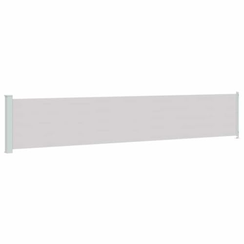 vidaXL Toldo Lateral Retráctil de Jardín Patio Separador Terraza Balcón Pantalla Solar Viento Enrollable Automático Gris 117x600 cm