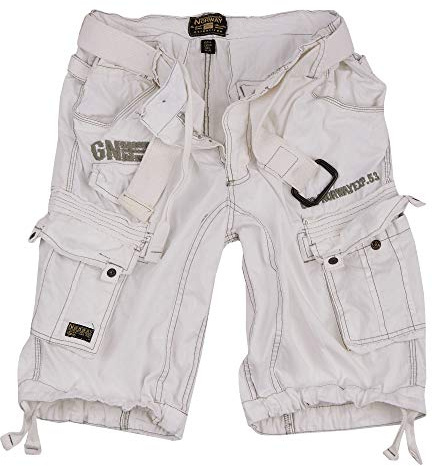 Geographical Norway Cargo Shorts Kurze Hose Bermuda mit Gürtel Short Hunter im Bundle mit UD Bandana