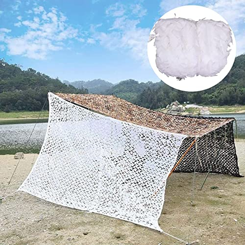 ANSNOW Tarnnetz, 2 X 3 M, 4 X 5 M, 6 X 6 M, Weißes Tarnnetz, Militärisch Verbessertes Tarnnetz, Sonnenschutzplane Für Den Außenbereich, Wasserdicht/Sonnenschutz, Jagdtarnung, Party-Dekoration, White-4