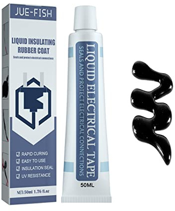 BeisDirect Flüssiges Isolierband Flüssiges elektrisches Klebeband Reparaturgummi Elektrisches Kabel Kabelmantel Fix Line Kleber Breites Spektrum Flüssige Isolierpaste (50ml Schwarz)