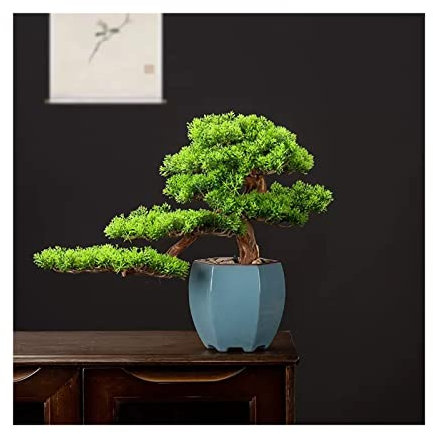Artificial Plants Small Artificial Bonsai Tree Desk Decor Fake Plants Bonsai Tree Faux Japanese Pine Bonsai with Ceramic Pot Artificial Living Room Decoration Accessories Fake Plants Decor ( Color : D