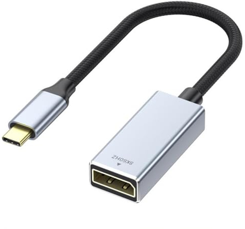 VMOJO USB C to DisplayPort 1.4 Adapter 0.66FT [8K@60Hz, 4K@144Hz 120Hz, 2K@240Hz], USB Type C Male to DisplayPort Female 1.4 HDR Cable Compatible with Reverb G2, Dell XPS,Pixelbook