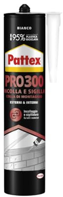 Pattex PRO 300 Versiegelung und Kleben, Mehrzweck-Dichtungskleber, hochwertiger Montagekleber, leistungsstarker und vielseitiger Klebstoff, weiß, 1 x 410 g