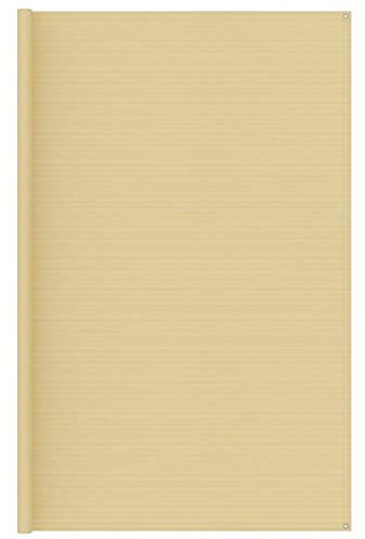 ShGaxin Zeltteppich, Vorzeltteppich, Camping Plane, Teppich Für Camping Vorzelt, Bodenplane Zeltunterlage, Camping Teppich Outdoor, 300x500 cm Beige