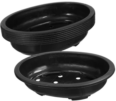 OFFSCH 6pièces Grands Pots De Fleurs Plastique Ovales pour Plantes Intérieur Et Extérieur pour Jardinage Décoration De Balcon
