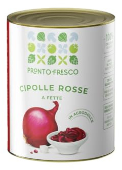 Cipolla Rossa a Fette Greci Pronto Fresco Latta da 800 g In Agrodolce
