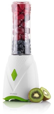 HYUNDAI ELECTRONICS Frullatore PB900 I frullatore per frullati I 300 W I contenitore senza BPA in Tritan (600 ml) I coltello in acciaio inox I fino a 20.000 giri al minuto