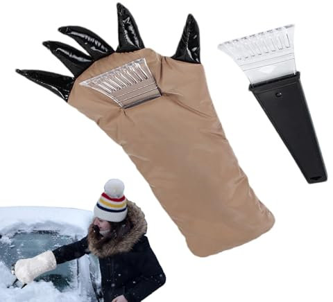 Eiskratzer Fäustling | Schnee Eiskratzer für Auto | Eiskratzer Handschuh für Auto Windschutzscheibe, Schneeräumer Schaber Bär Klauenhandschuh für Zuhause Autofenster