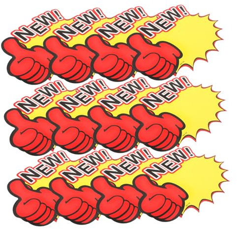 BELLIFFY 100 Stücke Sternförmige Etiketten Neon Schilder Für Einzelhandel Garage Schilder Yard Blank Einzelhandel Tags Burst Papier Etiketten Für Shop Party Favors