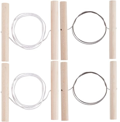 GORGECRAFT 4pcs 2 Styles de Coupe Argile en Fil avec Poignées en Bois Pâte à Modeler Pâte à Modeler Ligne de Boue Coupe de Poterie Outils de Sculpture pour Art Céramique Sculpture Poterie Artisanat