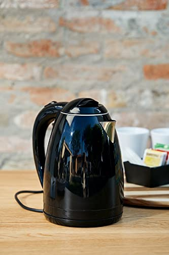Bollitore elettrico nero - 1.7 Lt - Cm. Ø16xh 23-1 pz Stainless stile per hotel B&B Linea Cortesia