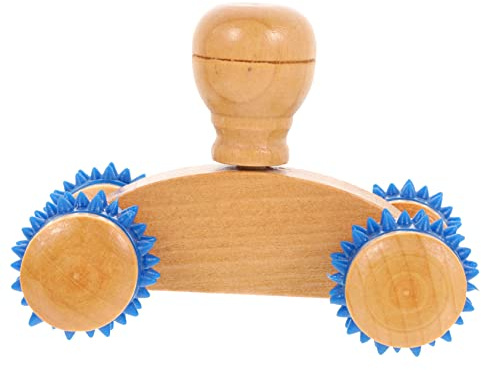 SOIMISS 3 Stück Holz Massagegerät zur Muskelentspannung und Stoffwechselanregung mit Rollen für Beine Rücken und Nacken nach Yoga und Sport