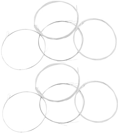 Cuerdas de Mandolina Acústica 2 Juegos, Plata, Acero y Aleación