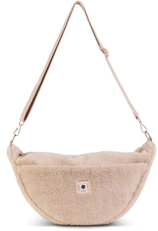 Grünes Glück Teddy Moon Bag LARGE, Crossbody Bag, Kinderwagen Organizer | Umhängetasche mit Innen- & Außentasche, verstellbarem Gurt – als Moonbag oder Kinderwagen Organizer geeignet.