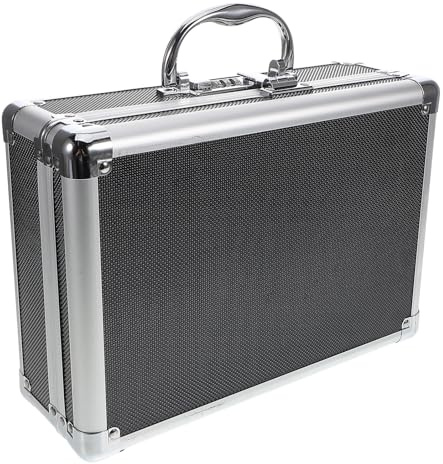 Gadpiparty Boîte à Outils Aluminium Alliage avec Serrure à Code Mallette Portable pour Rangement Outils Maison Caisse Métal Vide Multifonction avec Poignée Organiseur
