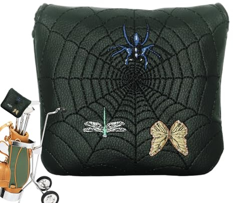 shjxi Housses de protection pour clubs de golf, magnétiques, amusantes, brodées en toile d'araignée 3D, couvre-tête pour clubs en bois, pour hommes, femmes, adolescents, joueurs de golf, épouse, mari