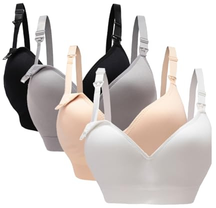 Oliaekd Soutien-Gorge de maternité sans Couture pour Femmes (Lot de 4)