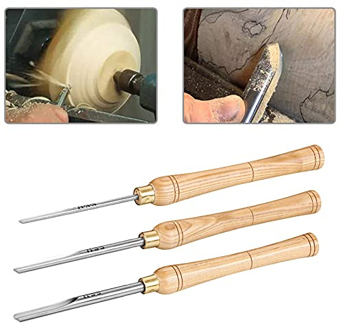 Ensemble d'outils de Tournage pour Le Travail du Bois, 3 pièces, Jeu de Ciseaux pour Tour à Bois, Outils de Tournage pour débutants et Professionnels