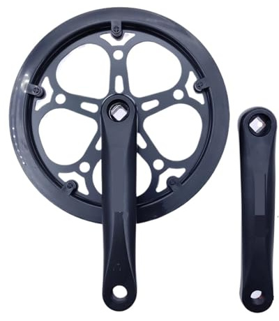 Generisch 42T 48T 52T Rennrad Kurbelgarnitur 170mm 152MM Faltrad Kurbel Set Hohl Zahn Platte Fahrrad Kettenrad Fahrrad Zubehör Fahrrad Teile(52T 170MM)