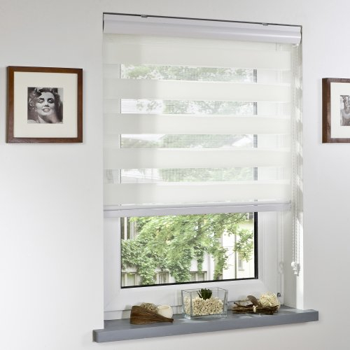 Liedeco Duo-Rollo, Doppelrollo mit Blende | Ecru | B 90 x H 220 cm