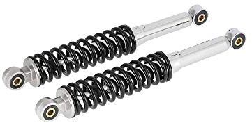Stötdämpare, justerbara, svart/krom, längd: ca. 320mm - Ø-öga: 8/10mm