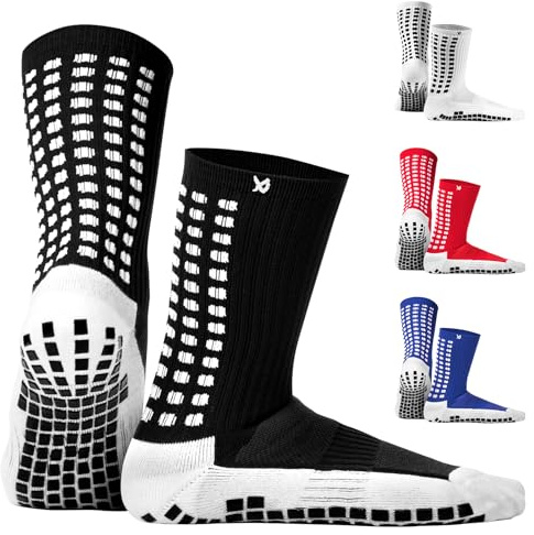 LUX Sports DualGrip Fußballsocken - Sportsocken mit Gumminoppen - Grip & Zehenverstärkung - Grip Socken Fussball & Basketball