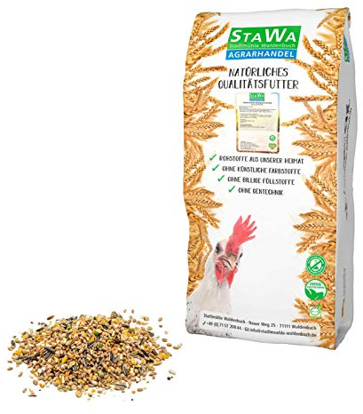 STAWA Hühnerfutter Vitalmix ohne Kräuter, das Beste Geflügelkörnerfutter, ohne Gentechnik, 25 kg